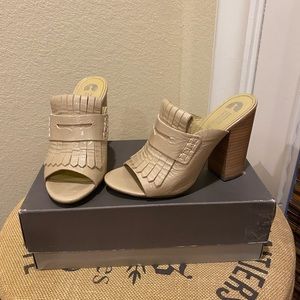 Geox Mule Heeled Slides with Tassels